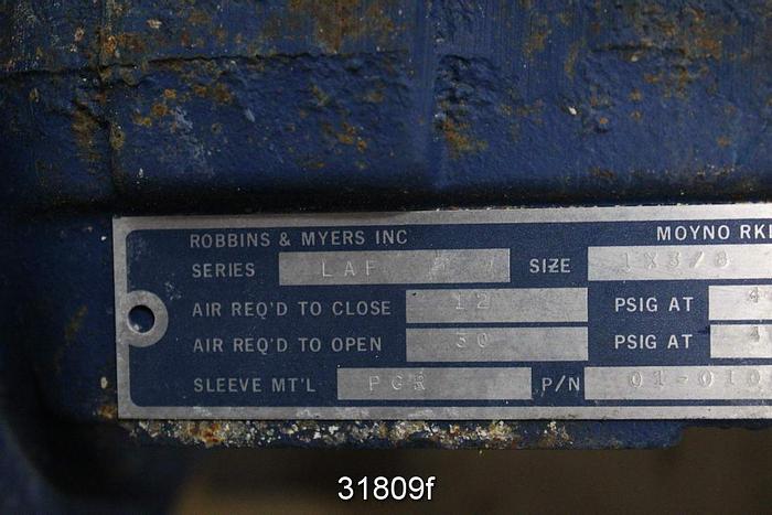 Used Moyno-RKL LAF 1x3-8 Pinch Valve #31809