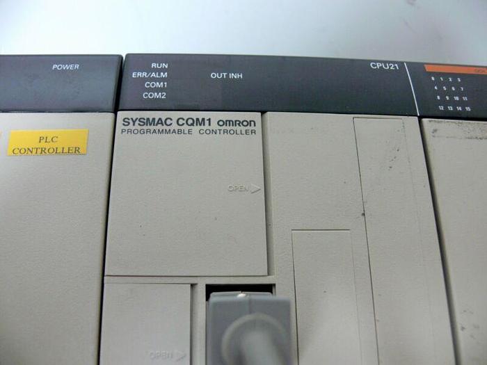 Used Omron SYSMAC CQM1, OMRON PA206 PLC SYSTEM, PA206, CPU21, och, ID212 (2x), OD212