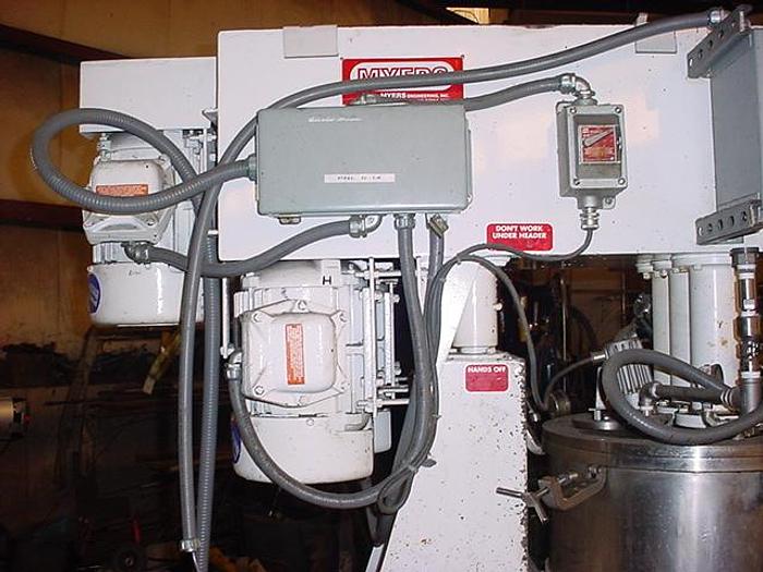 Used 30 GALLON MYERS TRIPLE SHAFT MIXER – 550A-5-5-1559 (#9674)