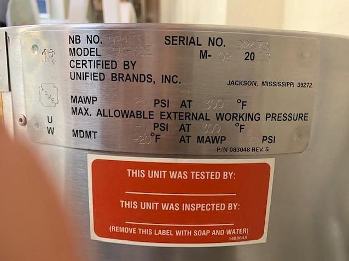 Used 32 Quart Lolo Tilting Electric Kettle  Model SK-32E