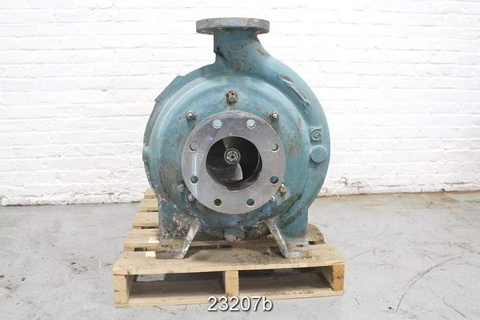 Used Goulds 3175 Pump, 4X6X18, 2/4-Vane Impeller, 17" Impeller Diameter, Ss Casing, Ss Impeller, Ss Stuffing Box, Ss Suction Side Plate, Packing #23207