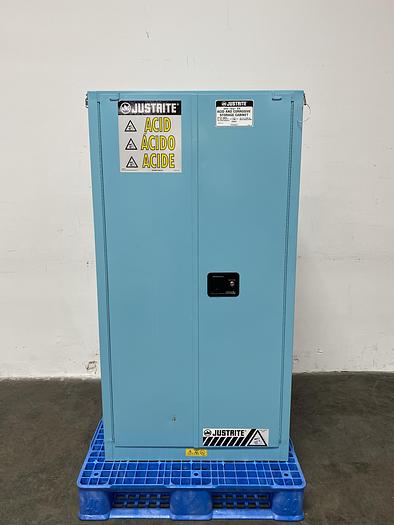 Used JustRite 896022 60 Gallon Acid Cabinet 65"x 34"x 34" Manual Close