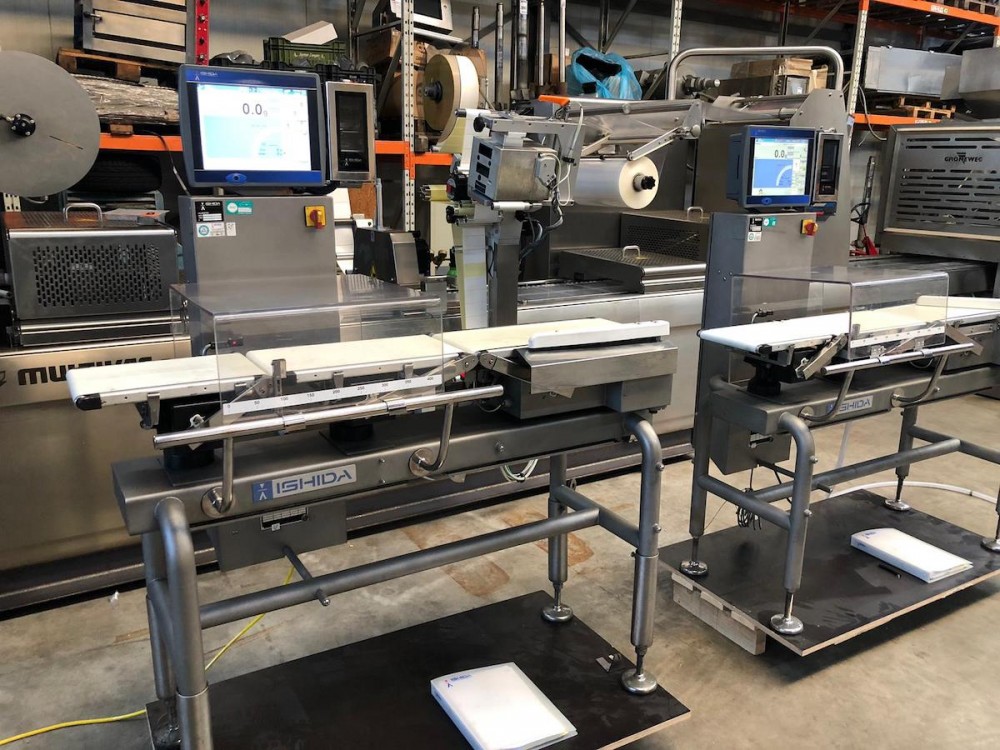 Used Ishida checkweigher with automatic reject