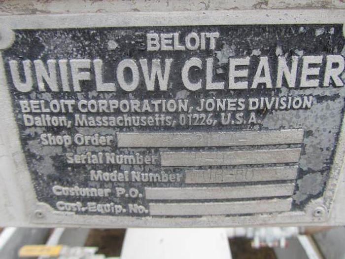 Used BELOIT MODEL UB80 UNIFLOW CLEANERS (38) CLEANERS