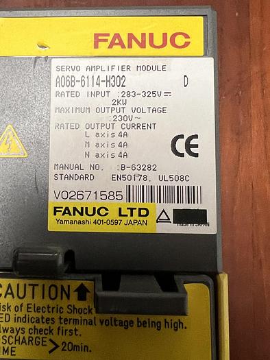 Used USED-FANUC A06B-6114-H302 SERIES D SERVO AMPLIFIER