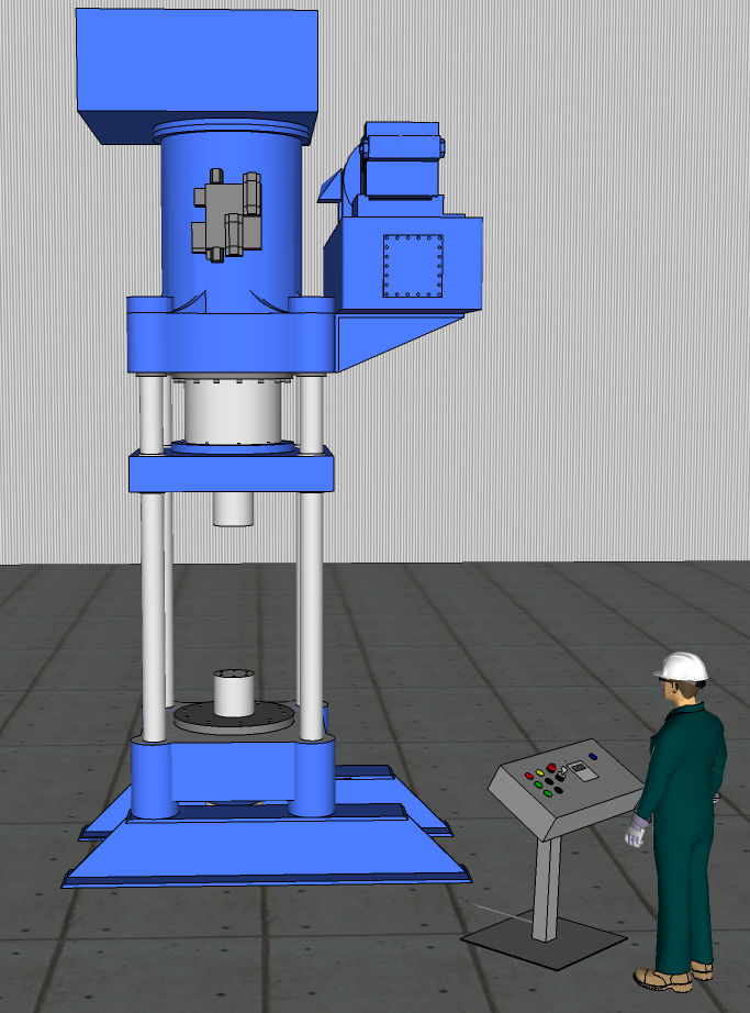 Used 550 Ton Cincinnati Triple Action Hydraulic Press; 4 Column Down-Acting Type; Arranged for High Speed Deep Drawing; Mfg. 1989