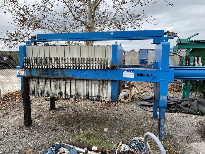 Used Used Ascension Industries Inc. approximately 39.6 cu. Ft. recessed plate filter press