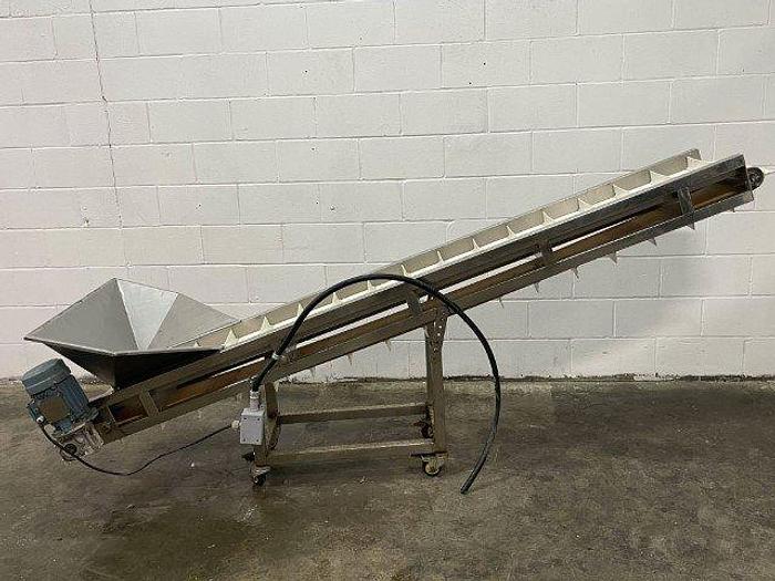 Used 9'L Product Elevating Conveyor