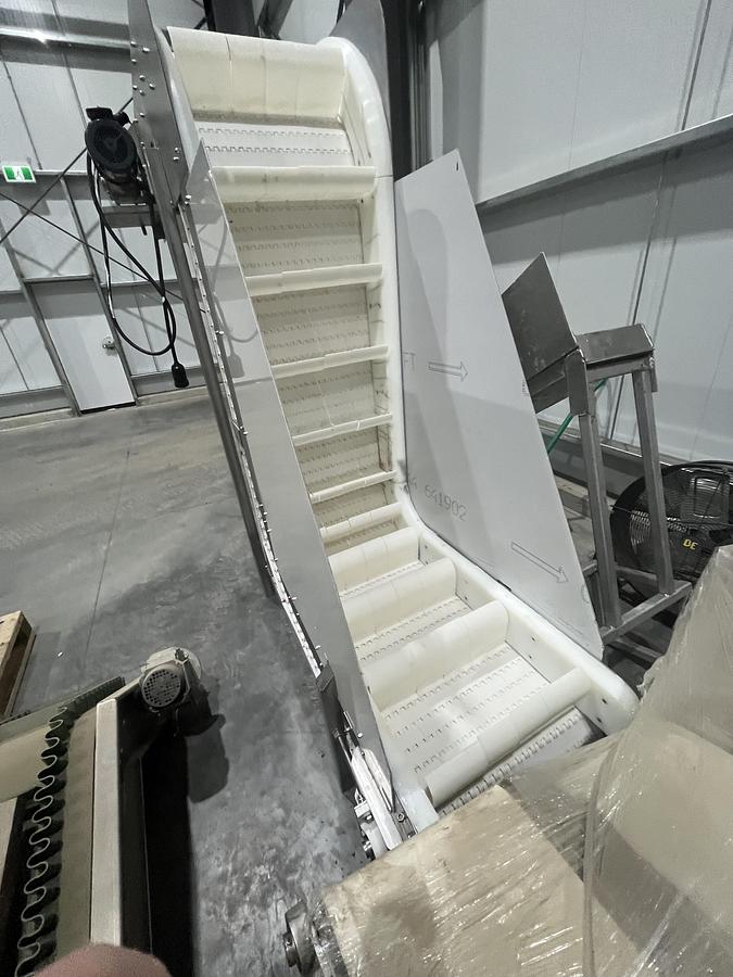 Used Cleated Modular Belt Incline Conveyor