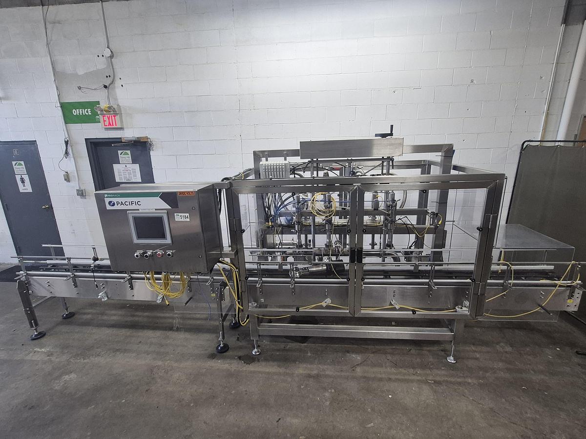 Used Pacific Inline Flow Meter Liquid Filling Machine
