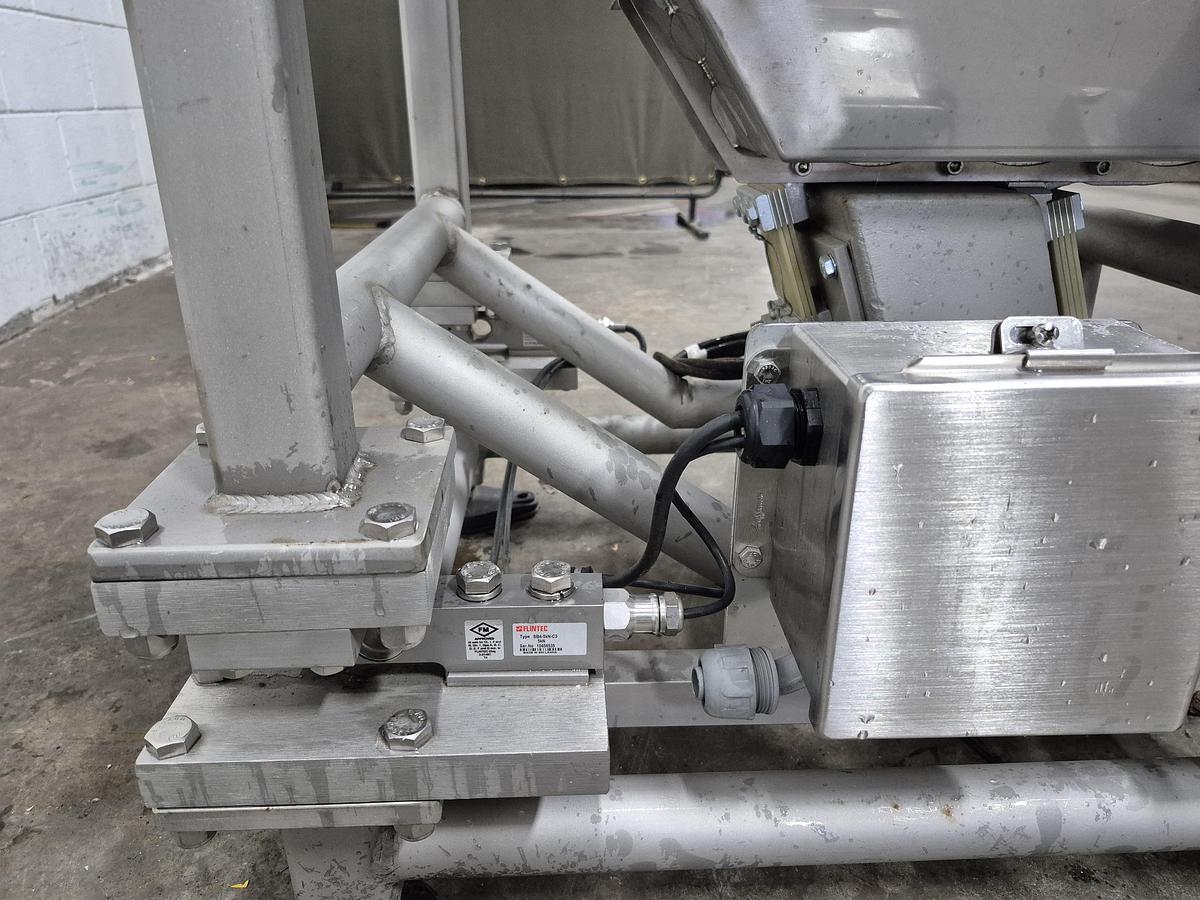 Used Stainless Steel Hopper with Vibratory Feeder on Load Cells