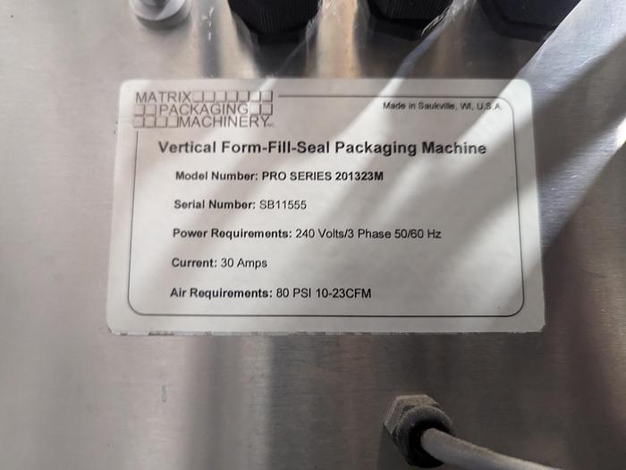 Used Matrix VFFS with Extra Tube