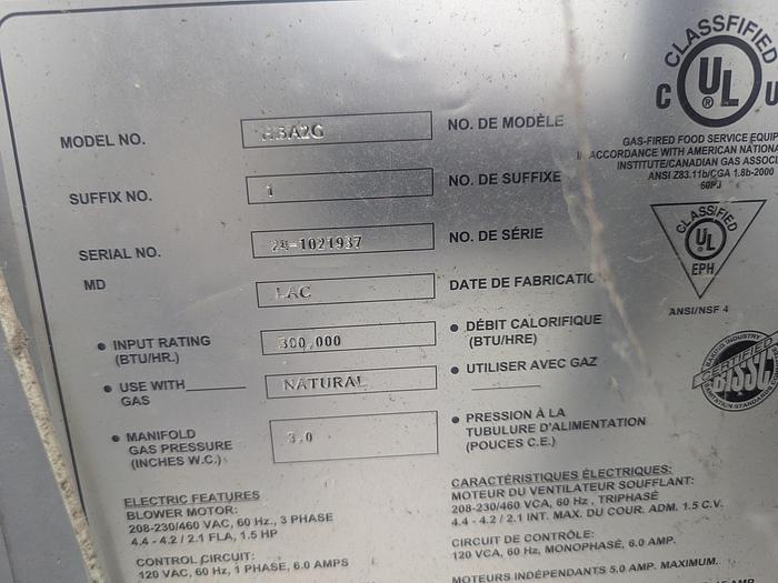 Used Hobart HBA2G Double Rack Gas Oven