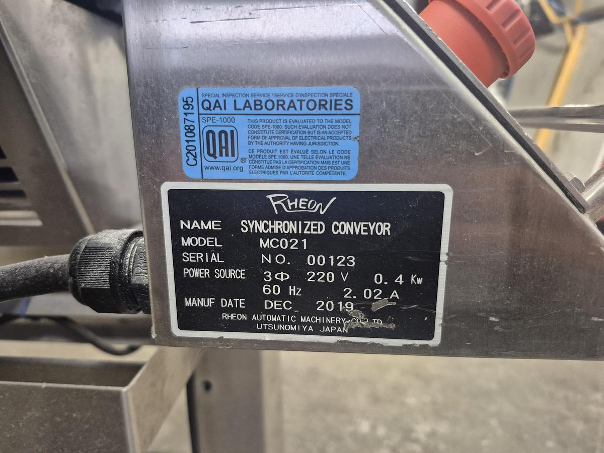 Used Rheon Automatic Conveyor Guillotine Cutter