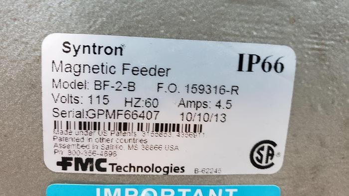 Used Stainless Steel Hopper with Vibratory Feeder on Load Cells