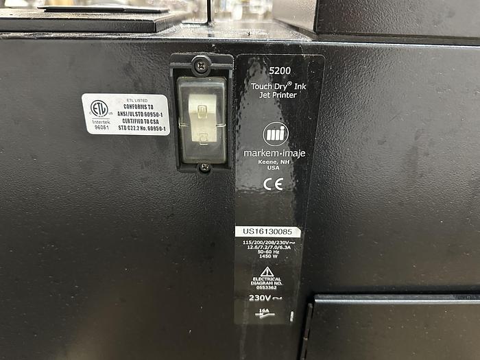 Used Markem-Imaje 5200 Ink Jet Printer