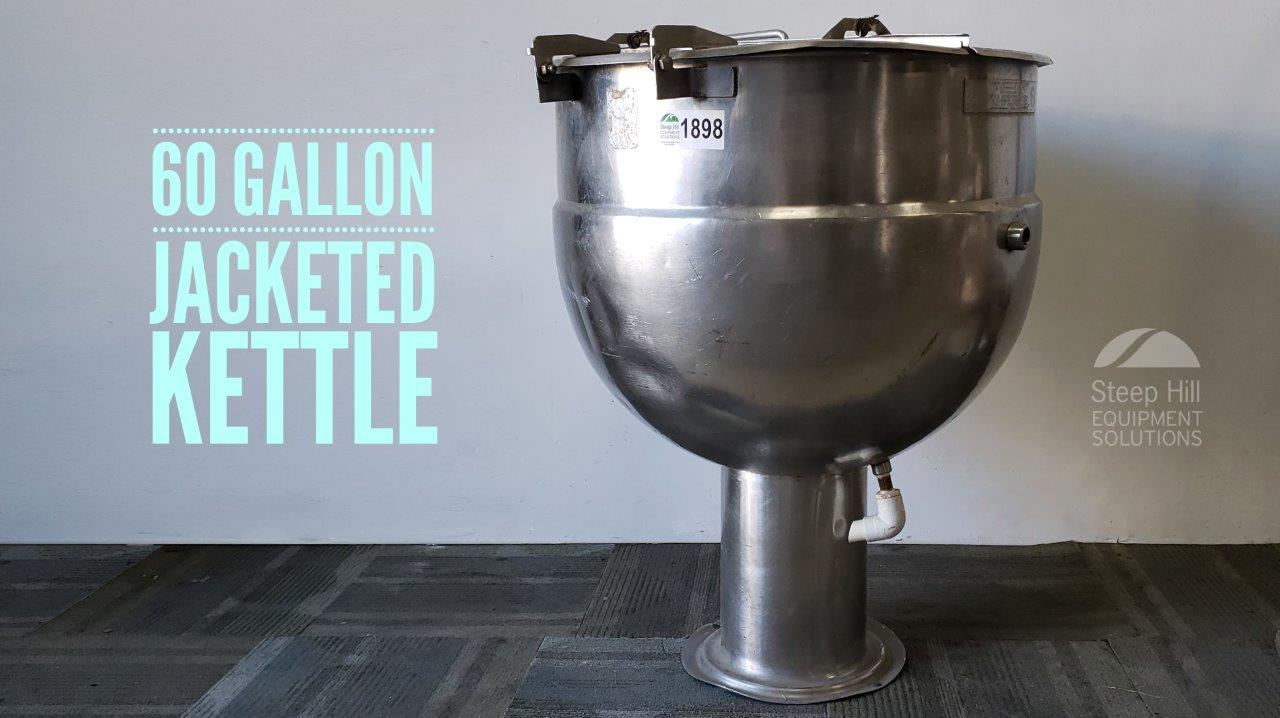 Used BH Hubbert 60-Gallon SS Jacketed Kettle