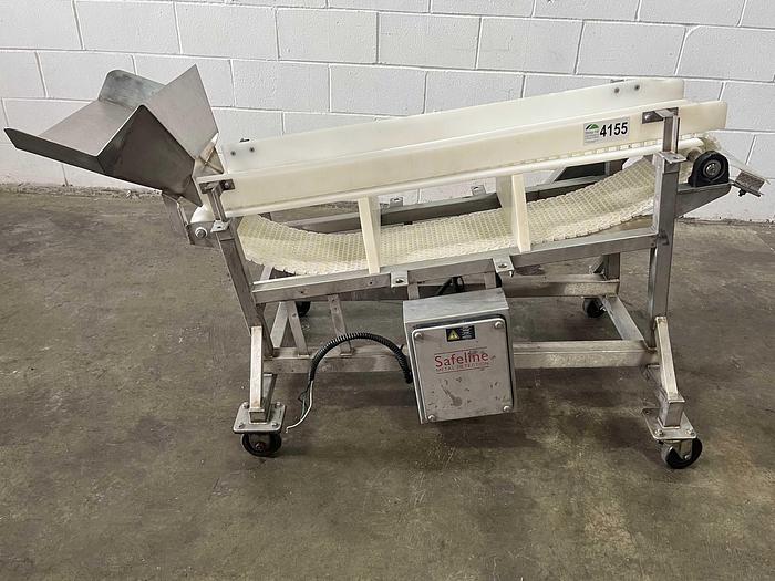 Used Safeline 4'L Incline Infeed Conveyor