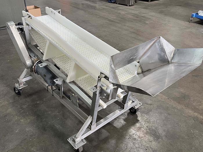 Used Safeline 4'L Incline Infeed Conveyor