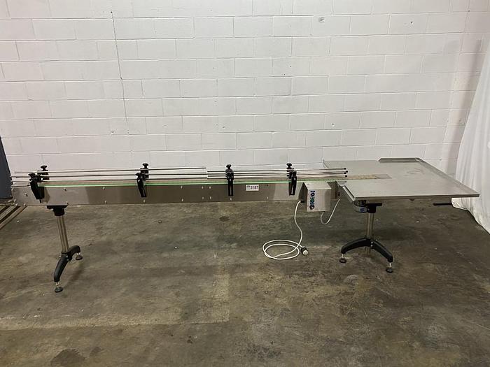 Used 9' Modular Conveyor with Accumulation Table