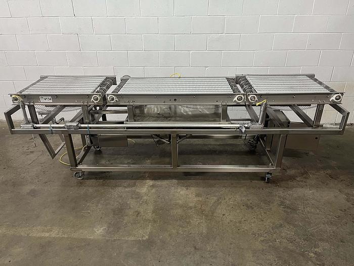 Used 114''L Three-Section Wire Conveyor