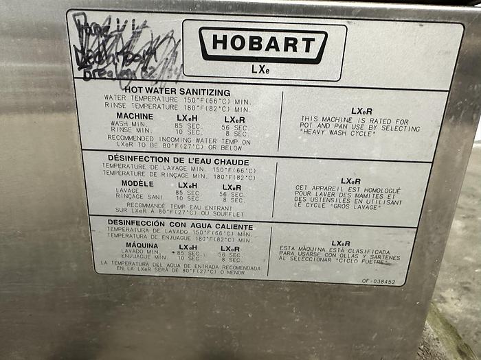 Used Hobart LXER Dishwasher
