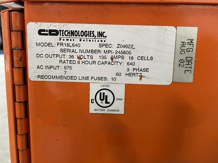 Used C&D FR18L640 36V Battery Charger