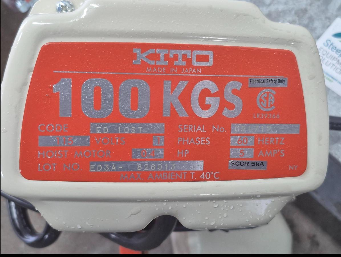 Used Kito ED Series 100KG Hoist
