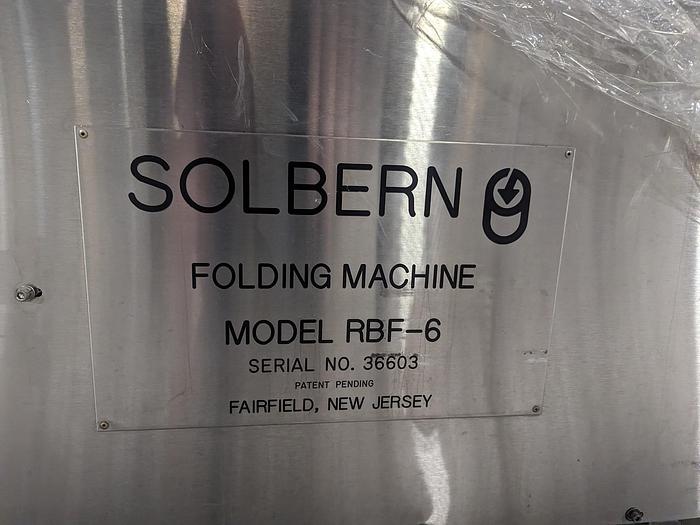 Used Solbern Folding Machine RBF-6