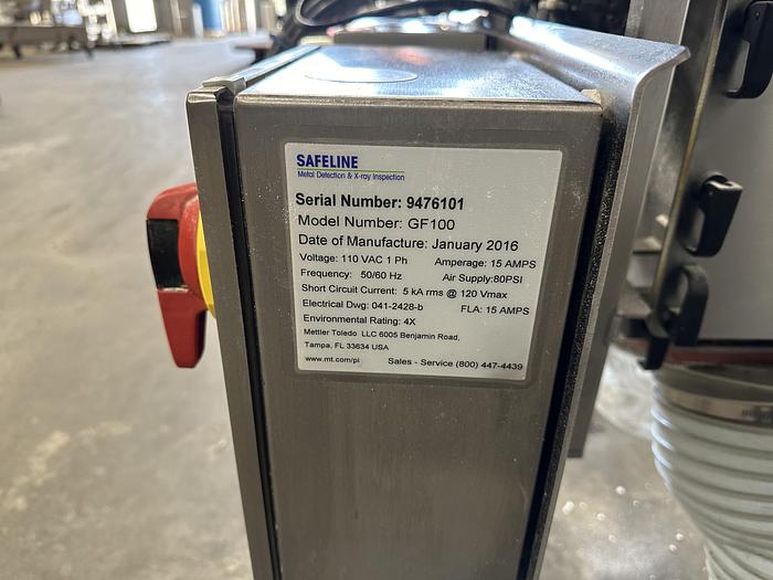 Used Mettler-Toledo SAFELINE Metal Detector GF100