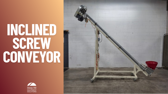 Used Portable Stainless Steel Inclined Screw Conveyor with Hopper