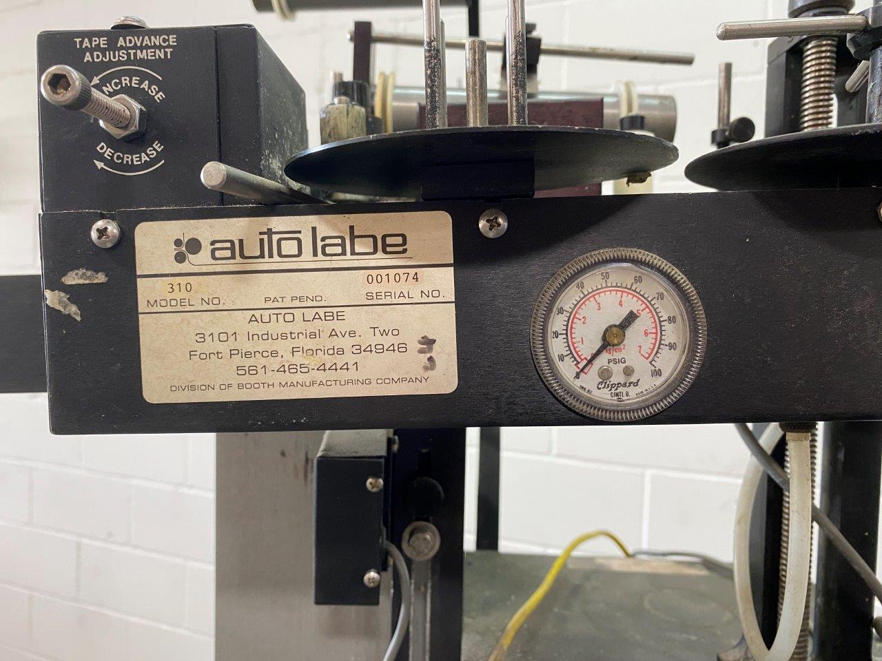 Used Auto Labe 110RH Single-Head Labeller with 310 Imprinter