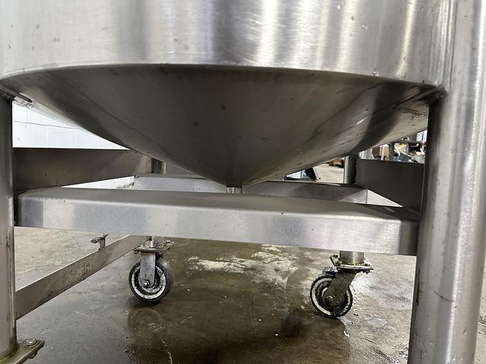 Used SS 180-Gallon Cone-Bottom Tank