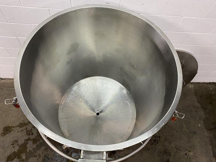 Used SS Cone-Bottom Tank with Lid