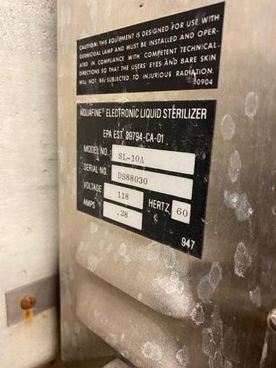 Used Aquafine SL-10A Electronic Liquid Sterilizer