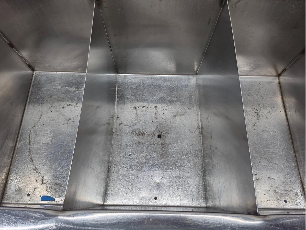 Used 3-Compartment Stainless Steel Mobile Soaking Tank & Utility Cart