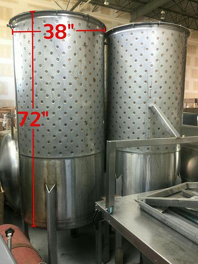 Used 300 Gallon Vertical SS Top Jacketed Tank