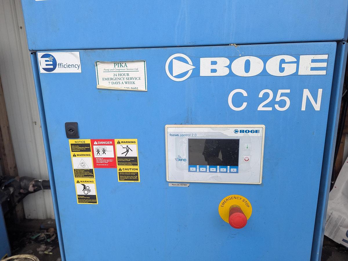 Used Boge C 25 N Base-Mounted Rotary Screw Air Compressor