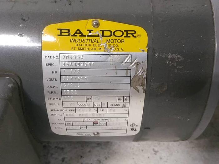 Used Baldor 1.5hp Motor with 10:1 Gearbox