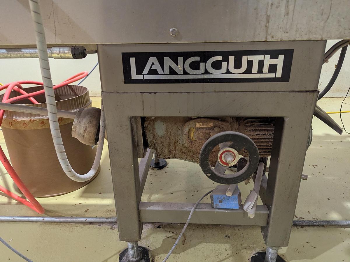 Used Langguth Cold Glue Labeller with Conveyor