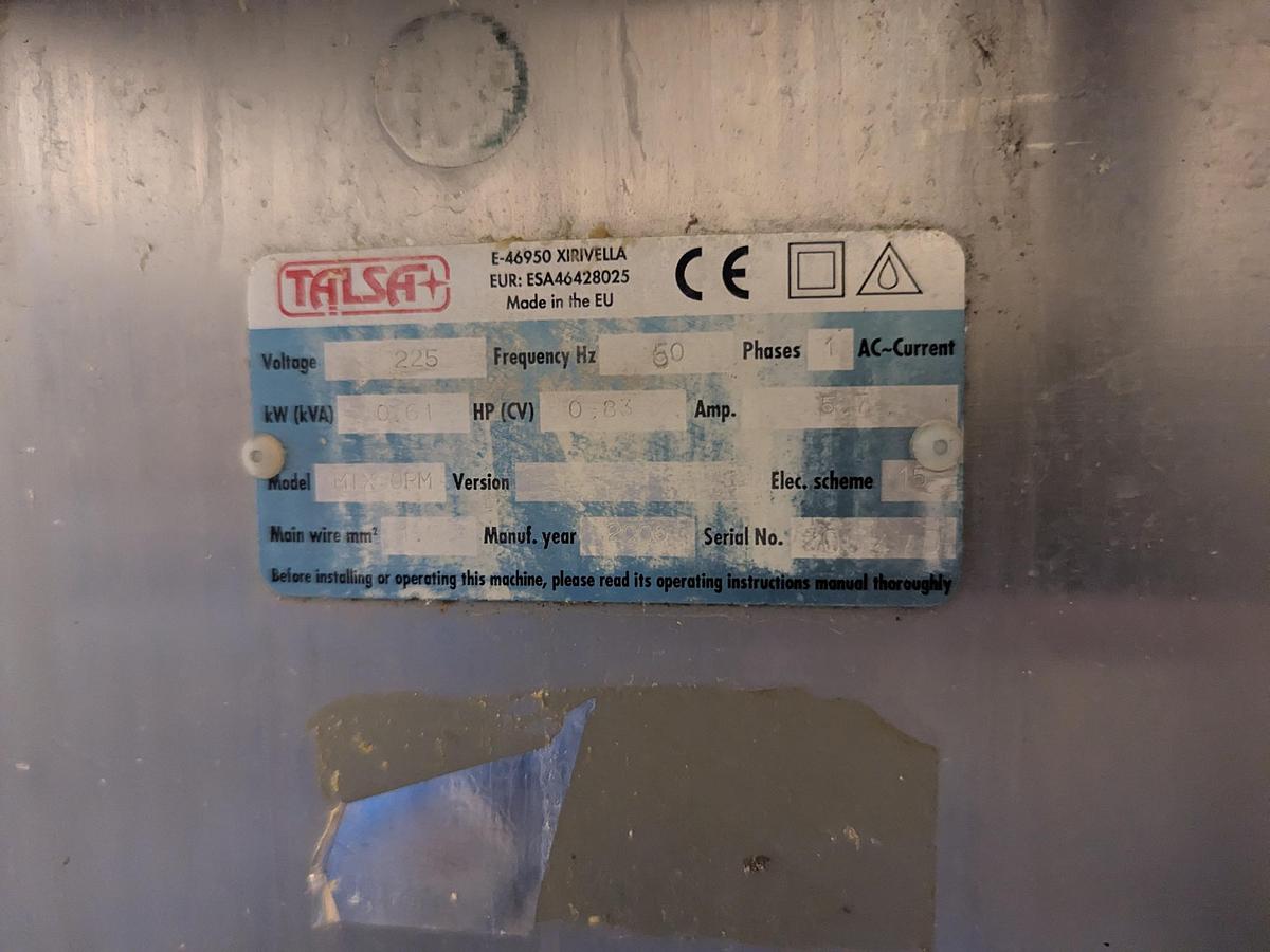 Used Talsa MIX 30 PM Commercial Food & Meat Mixer