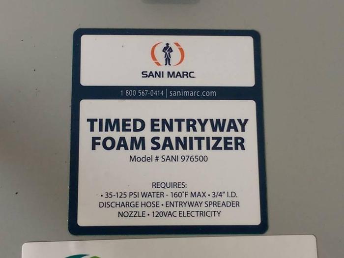 Used Sani Marc Timed Entryway Foam Sanitizer