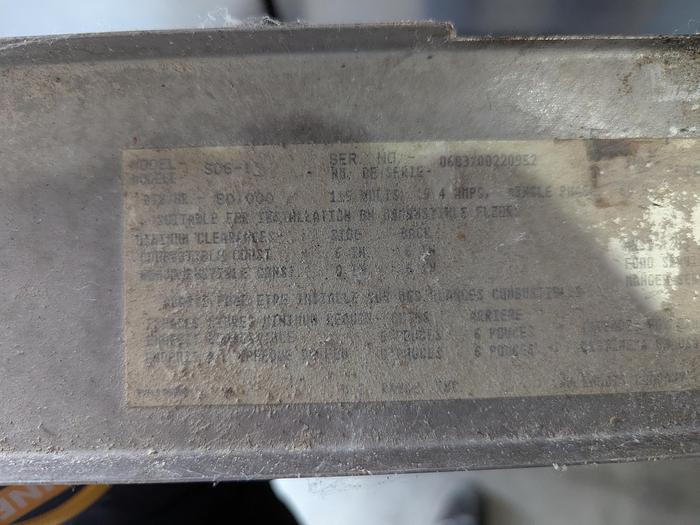 Used SunFire SDG-1 Gas Convection Ovens