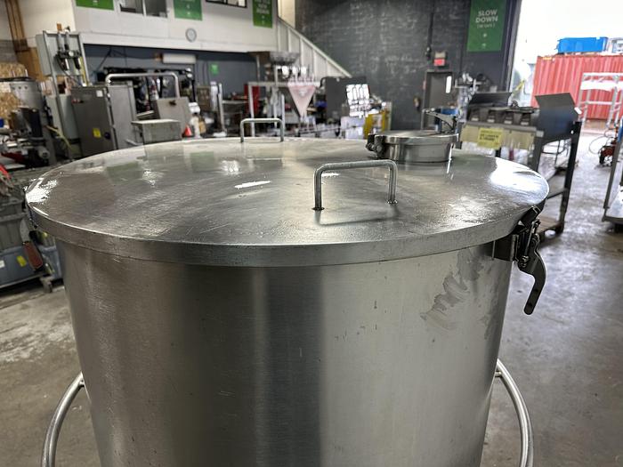 Used SS 180-Gallon Cone-Bottom Tank