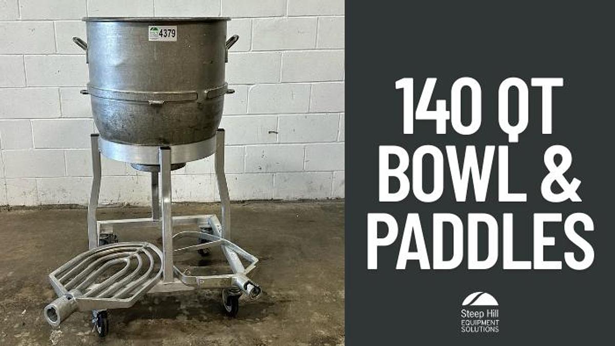 Used Hobart 140 Qt Bowl & Paddles
