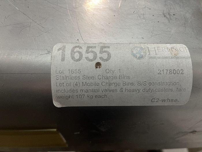 Used SS 10 CF Charge Tote Bin