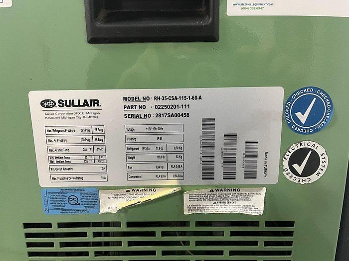 Used Sullair ST700 Screw Air Compressor
