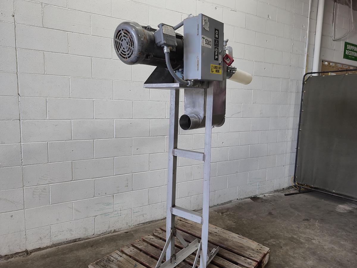 Used Flexicon Flexible Screw Conveyor Discharge Head & Drive