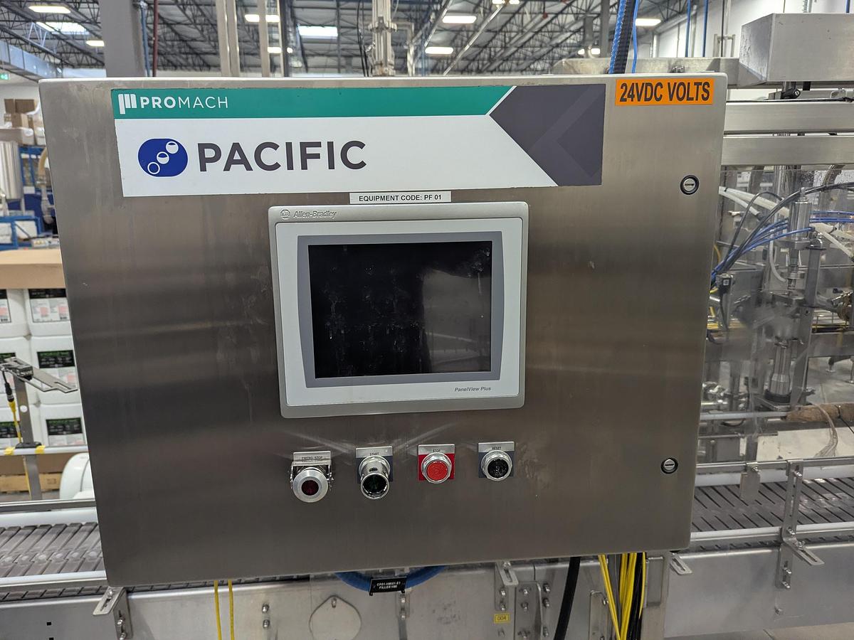Used Promach 4 Head Pail Filling Line Including Filler, Capper & Date Coder