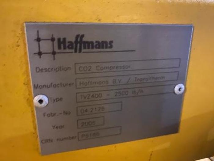 Used Compressor Room with Wittemann Hasselberg CO2 Packaged & Haffmans